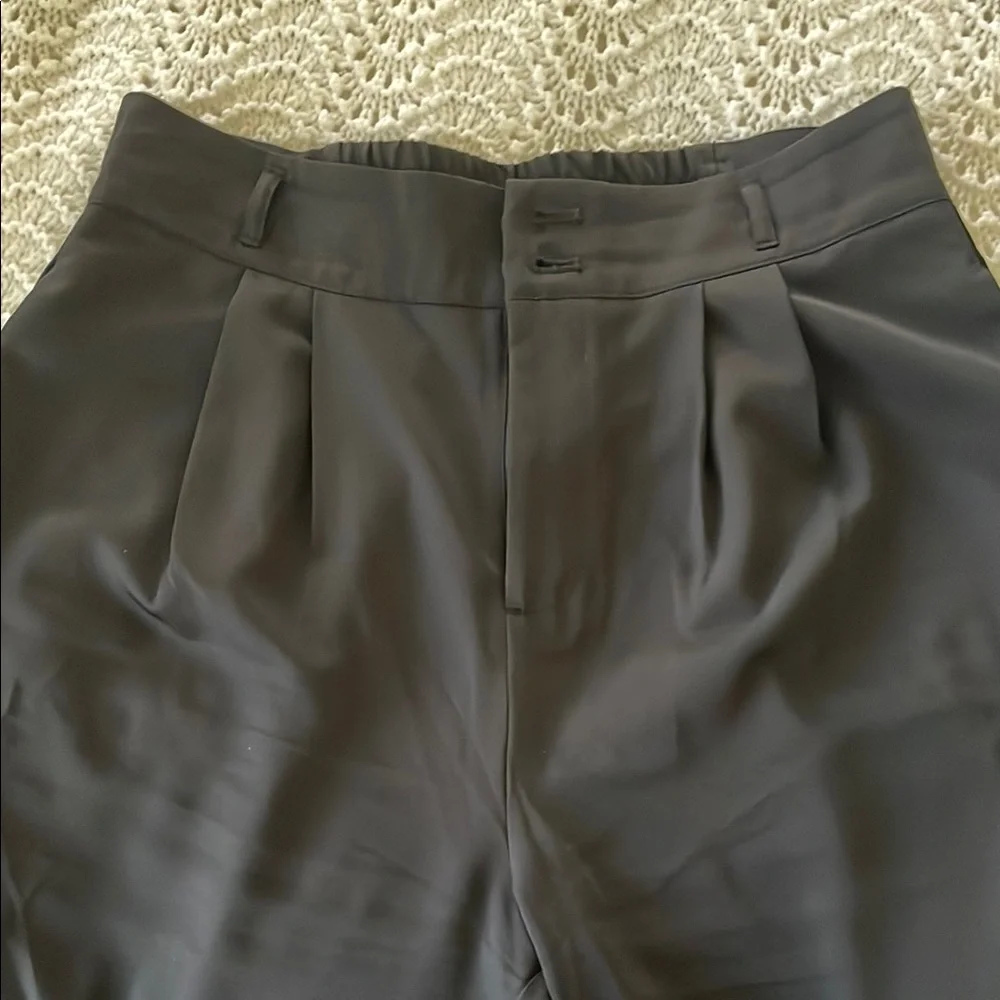 HALARA Black Wide-Leg Trousers Size L with 30 inch inseam - Picture 3 of 8